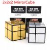 Qytoys  2x2x2 Mirror Cube Blocks Magic Cube Puzzle Educational Toys for Brain Trainning - GOLD
