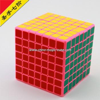 <Free Shipping> ShengShou 7x7x7（78mm)  Square Magic Cube Pink 7x7x7