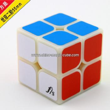 <Free Shipping>Funs 2x2x2 (55MM) Shishuang Magic Cube Puzzle Cube Primary Color  PVC Stickers