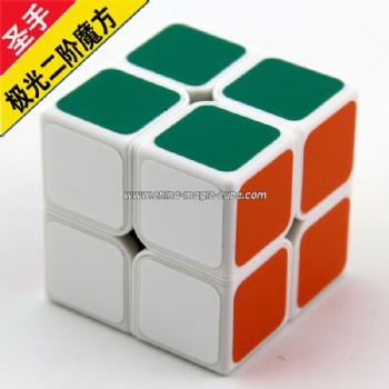 ShengShou Aurora 2x2x2 (Jiguang)Spring Magic Cube White PVC Stickers Puzzles Toys