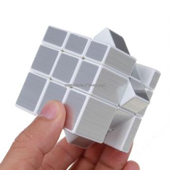 ShengShou Mirror Cube White with silver stickers Magic cube Toy Puzzles