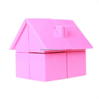 YongJun YJ House 2x2x2 Magic Cube Puzzle Toy - Pink