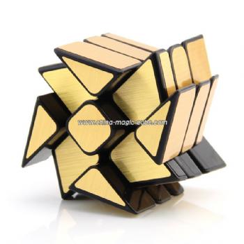 2017 New Moyu Mofangjiaoshi WindMirror gold 3Layers Cube Windmill Magic Cube Twist Puzzle Speed Cube Special Toys 3x3x3