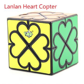LanLan Eight-axle Heart Curvy Irregular Magic Cube - Black