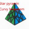Lanlan Curvy hexagram Star pyramin Black Cubo Magico Educational Toy