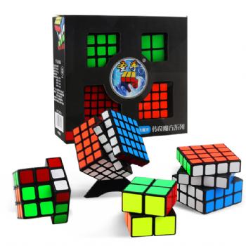 4PCS/set Cubes 2x2 3x3 4*4 5*5 Magic Cubes ShengShou Legend Four Piece Suit