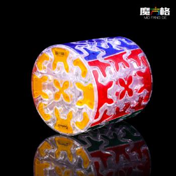 Qytoys Gear  Cylinder  Transparent  gear Speed Cubes Professional Cubo Magico Educational Kids Toys