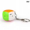 QiYi Mini 2x2x2 Pocket Stickerless cube Magic Keychain Cube Pendant Chain Key Ring Speed Puzzle Cubes Toys For Children